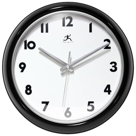 Infinity Instruments Lux Black & Silver, Clock 14917BK-S3140